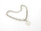 Tiffany & Co. Sterling Silver Plain Heart Tag Link Necklace