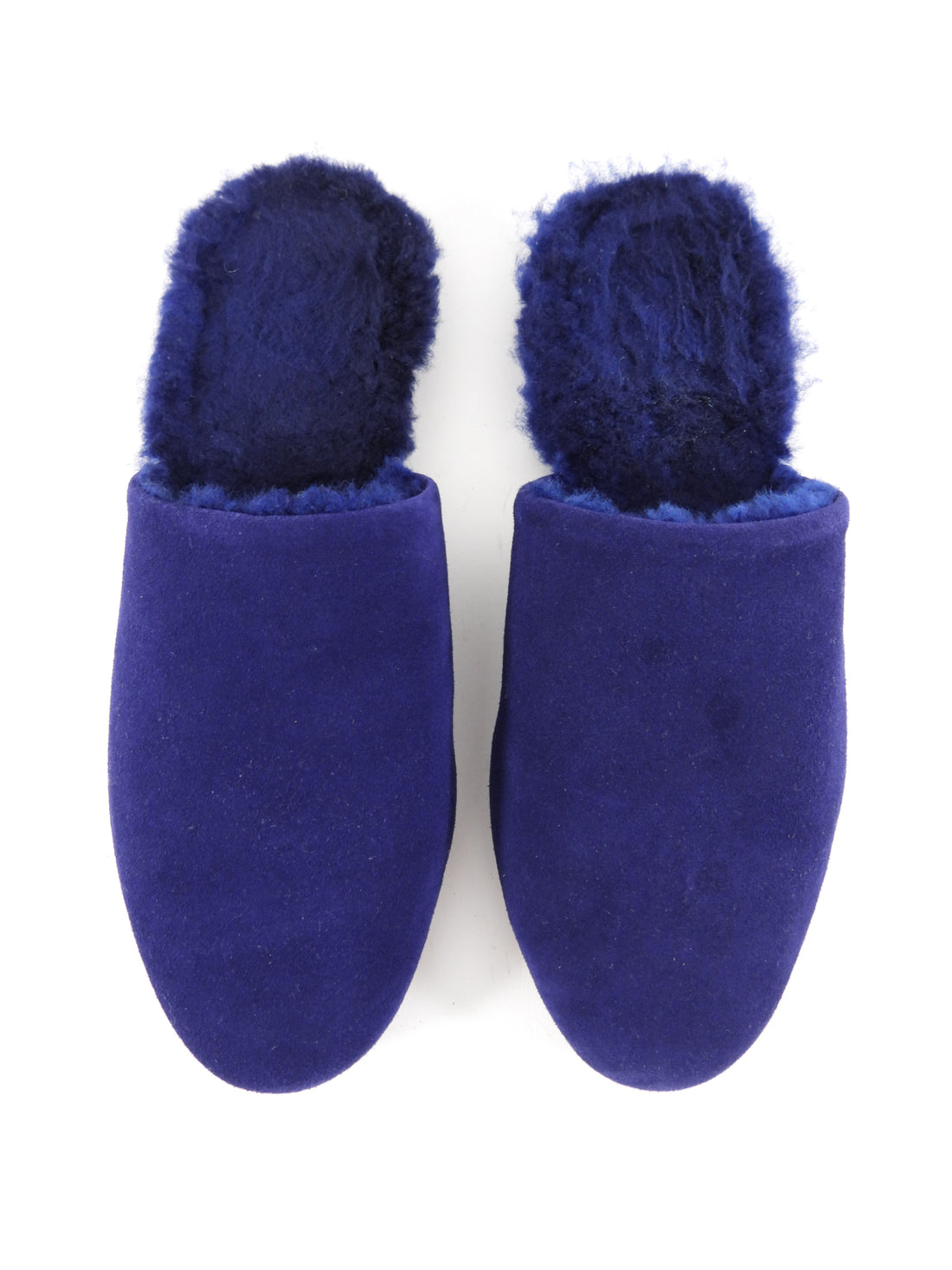 Tkees Ines Shearling Flat Slipper in Navy - USA 7