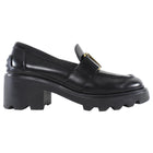 Tod's Black T-Plaque Block Heel Loafers - 36.5