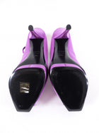Tom Ford Purple Satin Peep Toe Platform Ankle Strap Pumps - 39.5