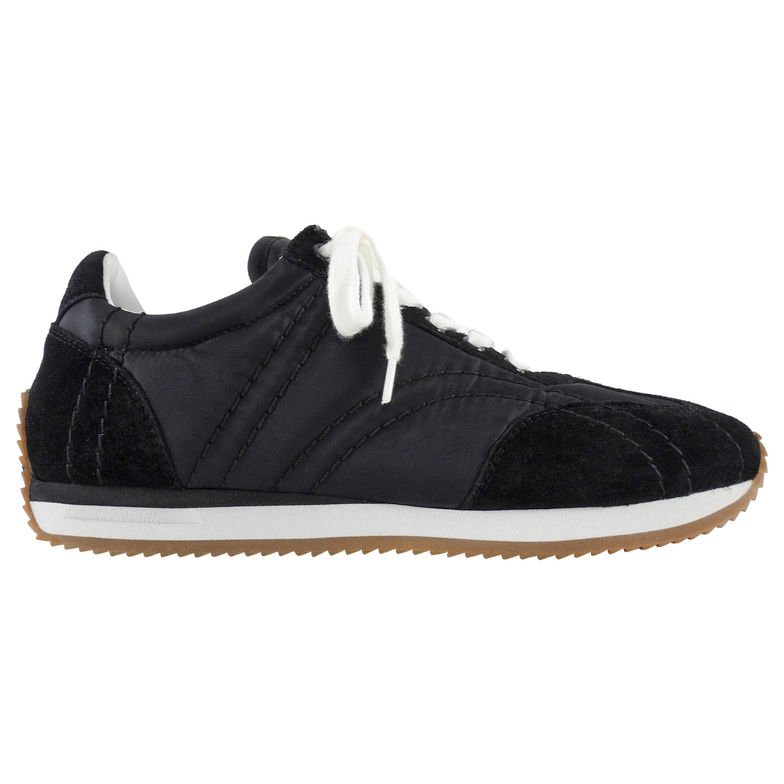 Toteme Black Suede and Nylon Combo Sport Sneakers - 37