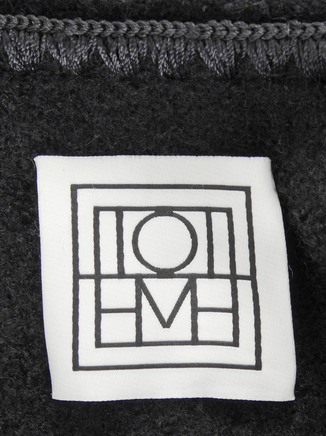 Toteme Black Boiled Wool Embroidered Edge Scarf Jacket - 34