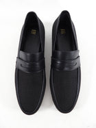 Toteme Black Canvas and Leather The Canvas Penny Loafer 37