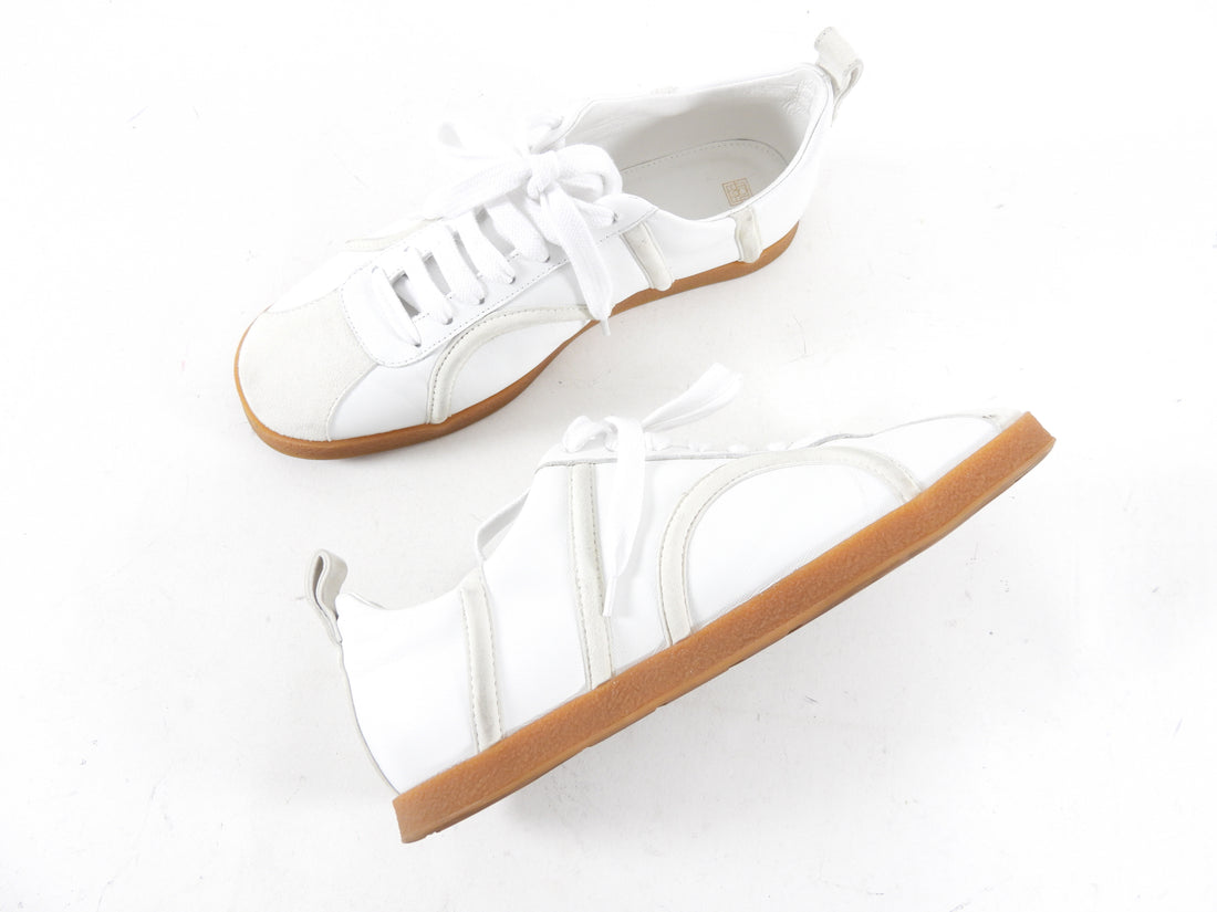 Toteme White Leather Low Top Sneakers - 39