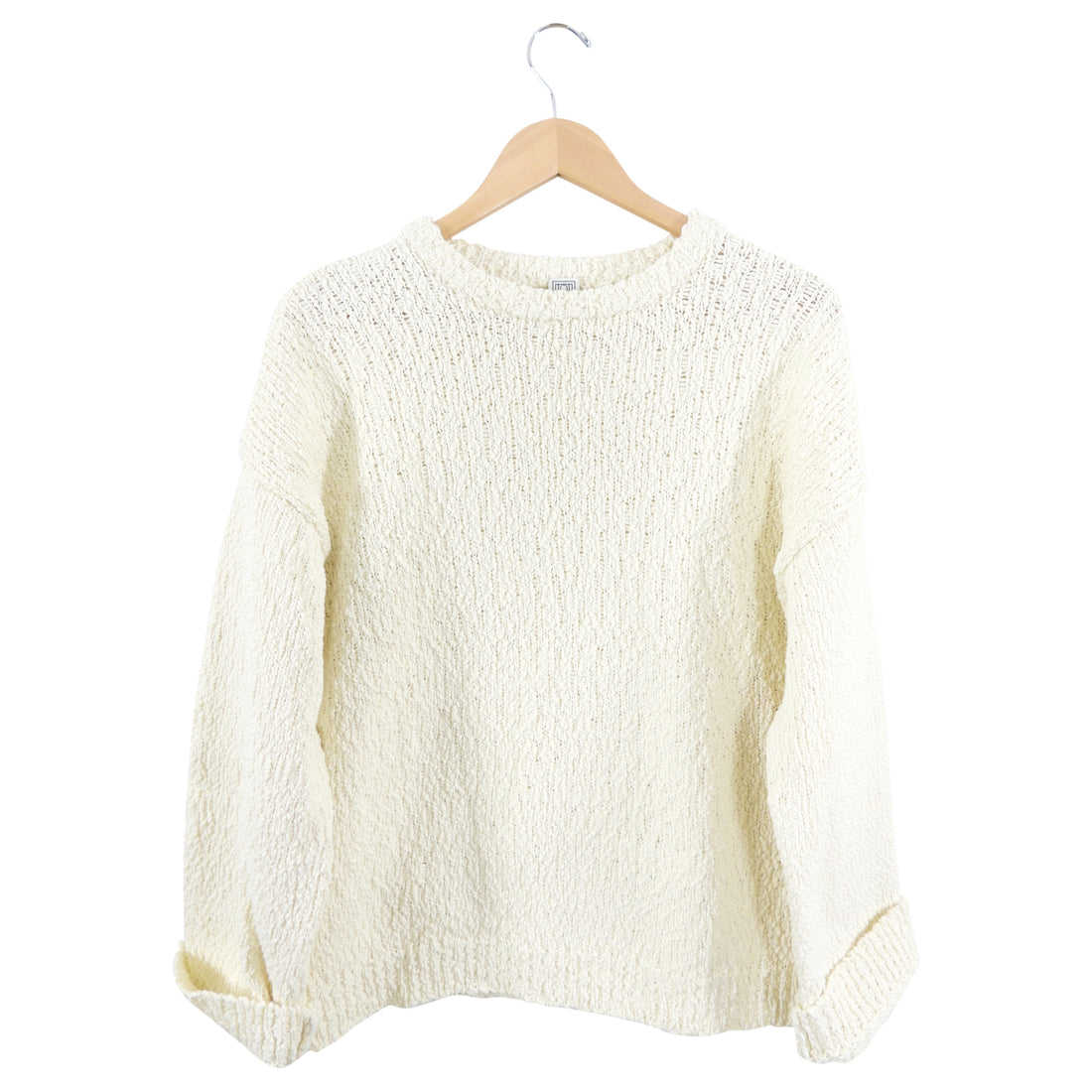 Toteme Ivory Boucle Knit Sweater - S