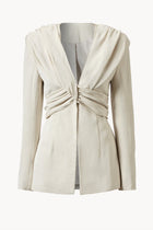 Tove Light Greige Shawl Collar Rhea Tie Jacket  - 36 / 4 / S