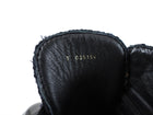 Chanel Black Tweed CC Pearl Cap Toe Lace Up Ankle Boots - 40C