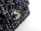 Chanel 24P Black and White Fantasy Tweed Mini Top Handle Chain Bag