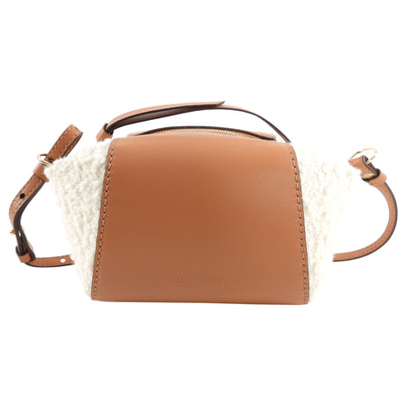 Ulla Johnson Imogen Small Tan Leather Crossbody Boucle Bag