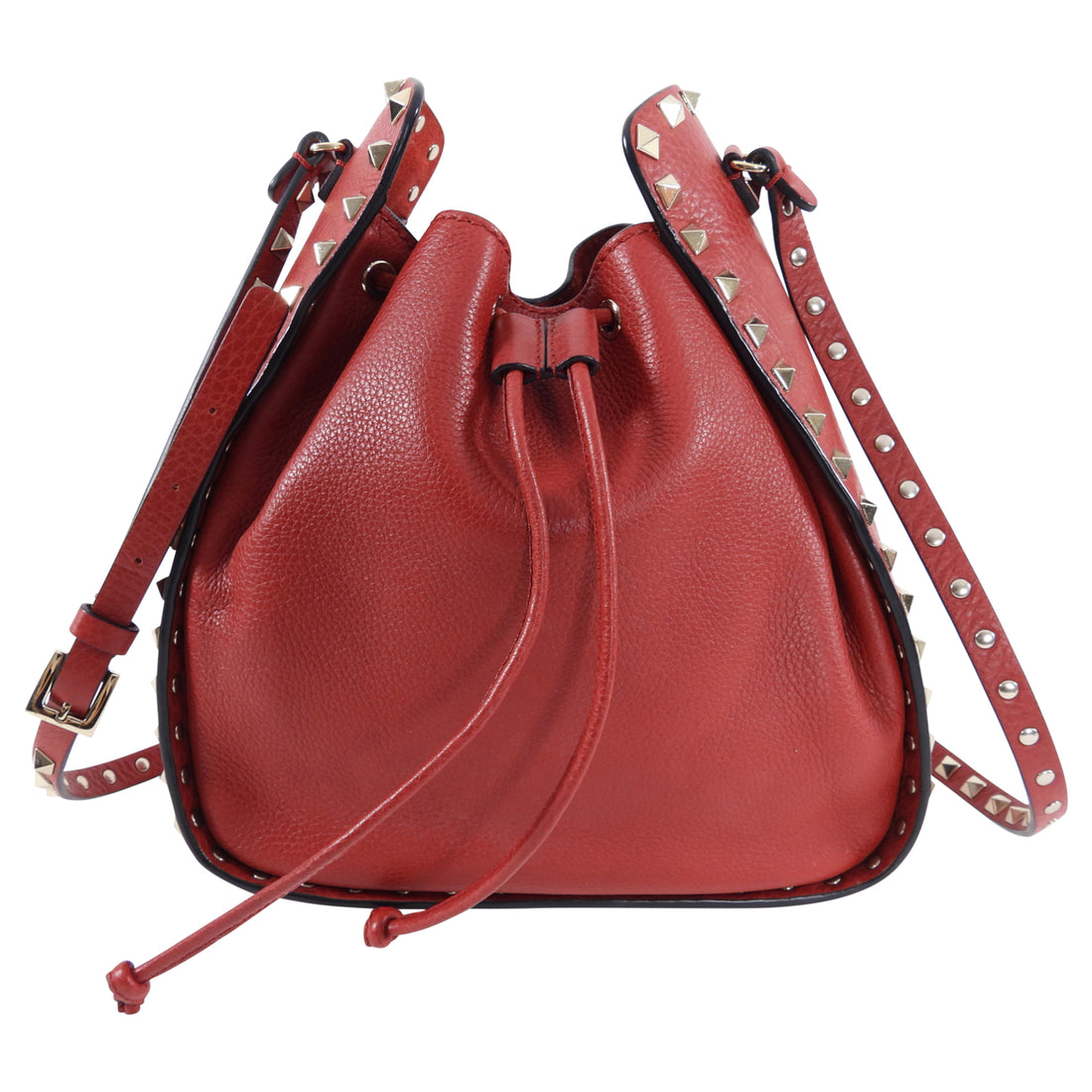 Valentino rockstud 2025 drawstring bag