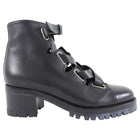 Valentino Black Leather Laced Ankle Boots - 40