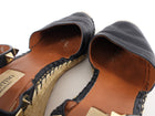 Valentino Black Leather Rock Stud Espadrille Wedge Sandals - 38 / 7.5