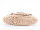 Valentino Nude Broadtail Lamb and Light Rosegold Strass Baguette Bag