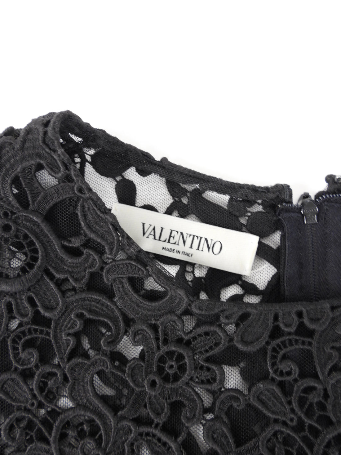 Valentino Black Guipure Lace Top - L (10)