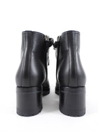 Valentino Black Leather Laced Ankle Boots - 40