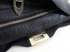 Valentino Garavani Black Grained Leather Rockstud Flip Lock Crossbody Messenger Bag