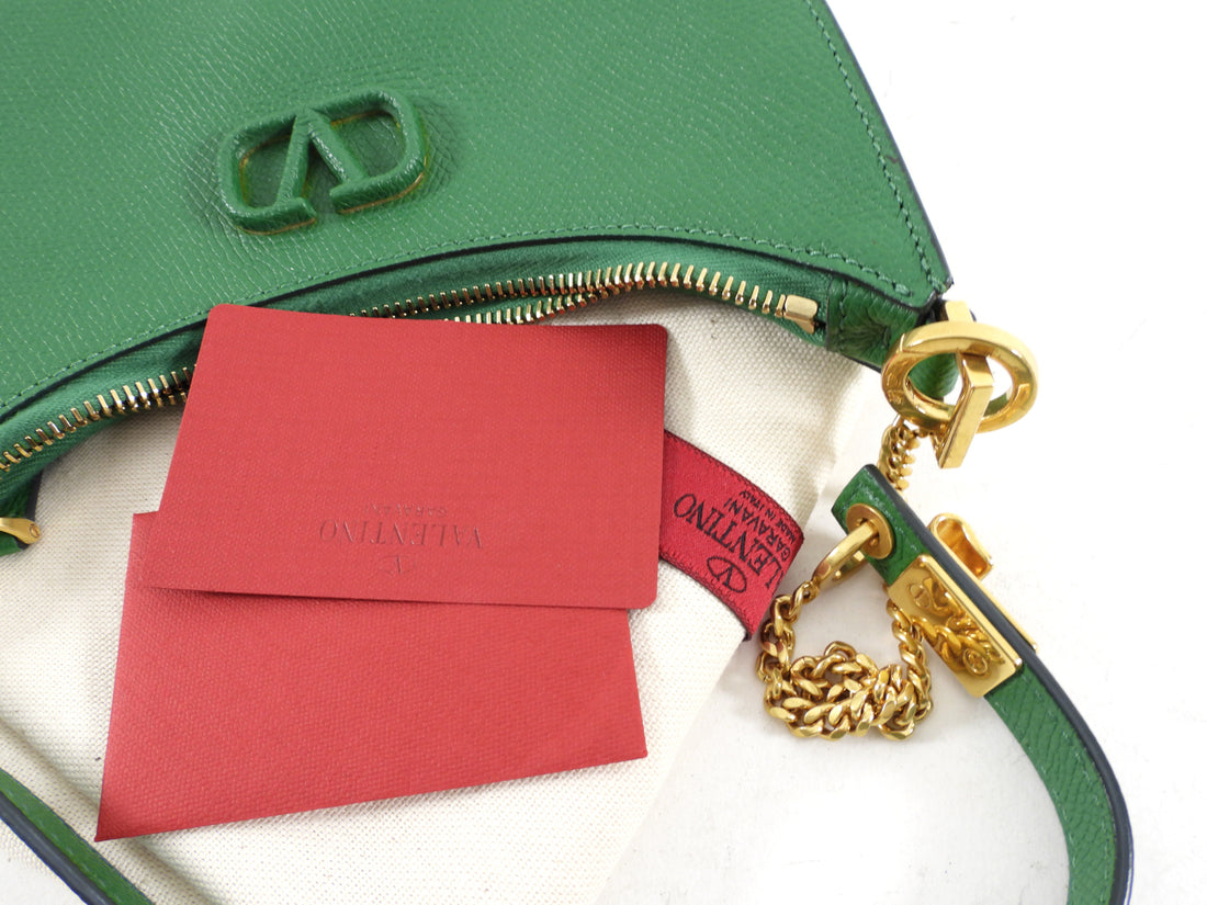 Valentino Green Mini V Logo Shoulder Bag