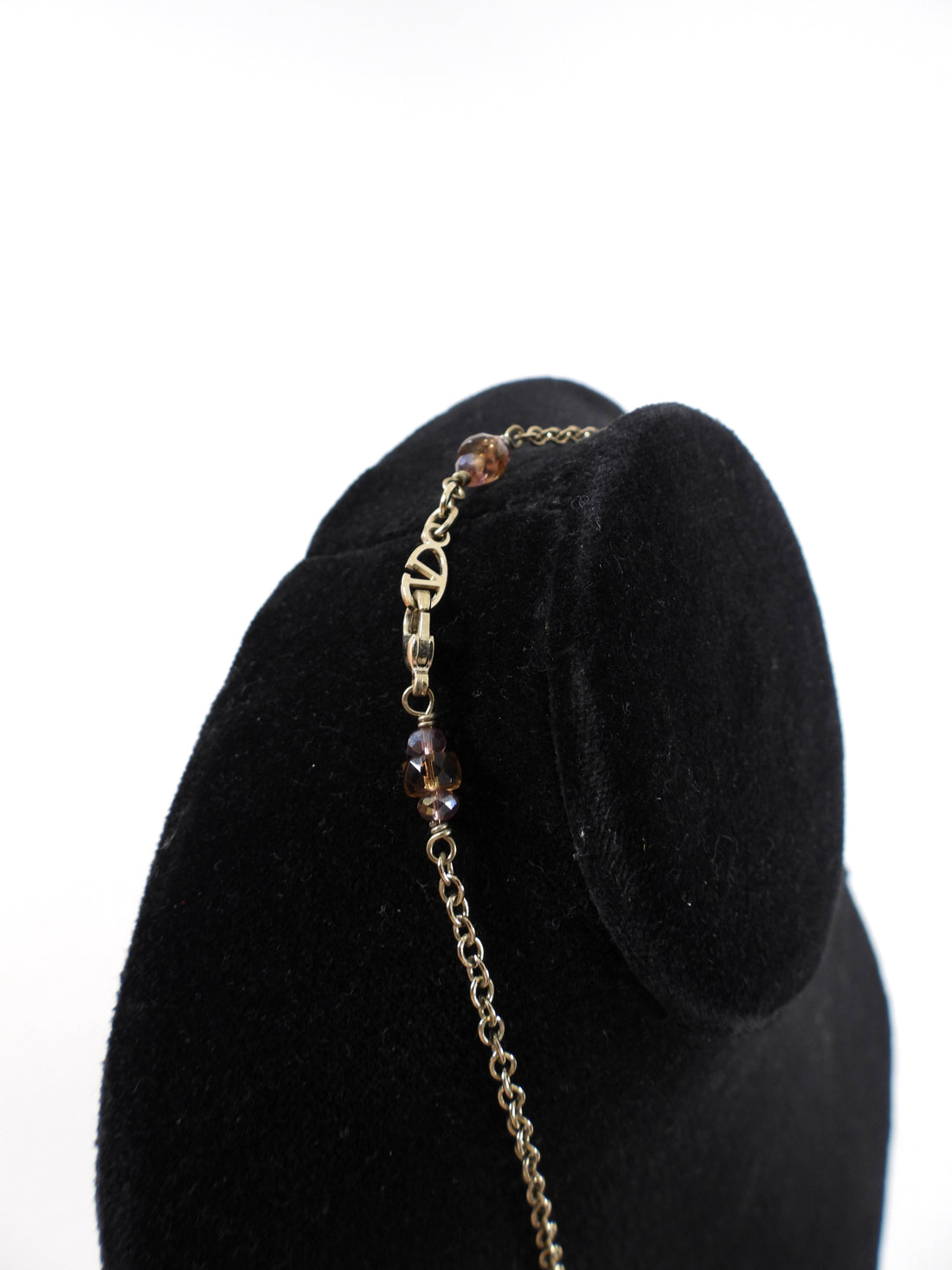 Valentino Blue Feather Boho Glass Beaded Butterfly Necklace / Earrings Set