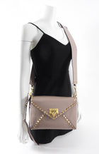 Valentino Rock Stud Nude Grained Leather Hype Crossbody Bag