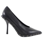 Valentino Black Leather Rock Stud Pointed Pumps - 40.5