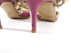 Valentino Magenta Patent Nude Rockstud Cage Heels - 37