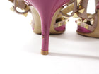 Valentino Magenta Patent Nude Rockstud Cage Heels - 37