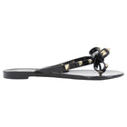 Valentino Black Rockstud Bow Flip Flop Thong Sandals - 37