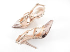 Valentino Rosegold Rockstud Sequin Cage Heels - 40 / 39