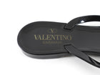 Valentino Black Rockstud Bow Flip Flop Thong Sandals - 37