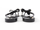 Valentino Black Rockstud Bow Flip Flop Thong Sandals - 37