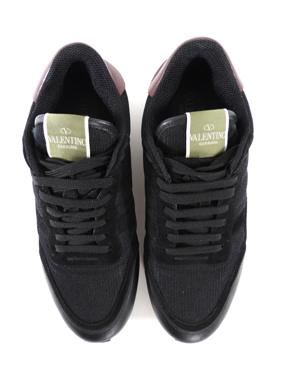 Valentino Black Leather Tricolour Sneakers - 42 / 11.5 / 9