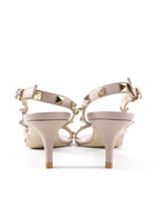Valentino Rockstud Nude Strappy Slingback Sandals - 36.5