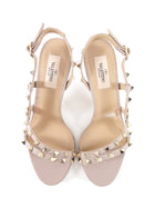 Valentino Rockstud Nude Strappy Slingback Sandals - 36.5