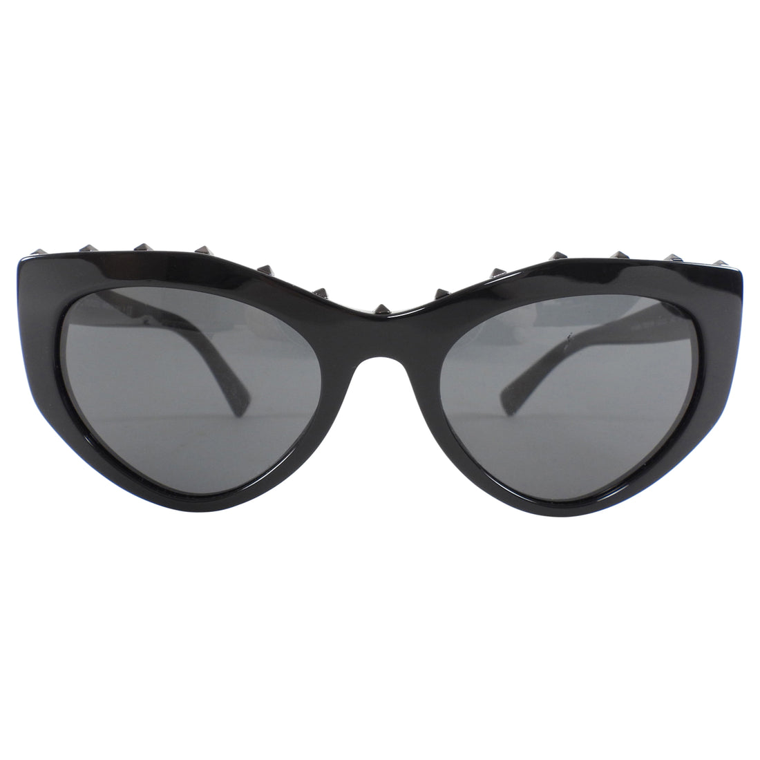 Valentino VA4060 Black Acetate Cat Eye Rockstud Sunglasses