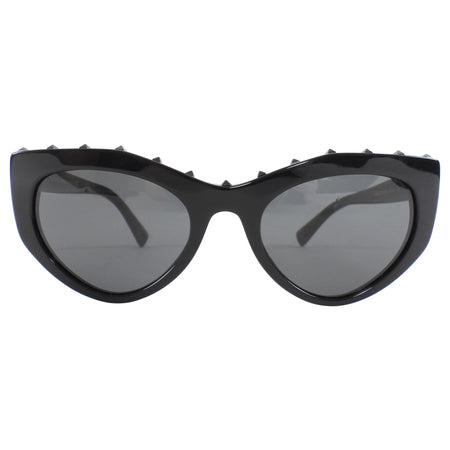 Valentino VA4060 Black Acetate Cat Eye Rockstud Sunglasses