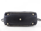 Valentino Rock Stud Black Leather Trapeze Bag