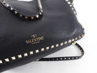 Valentino Rock Stud Black Leather Trapeze Bag