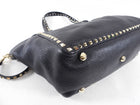 Valentino Rock Stud Black Leather Trapeze Bag