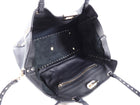 Valentino Rock Stud Black Leather Trapeze Bag