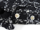 Giambattista Valli Black and White Tweed  Fleece Lined Jacket - S / M