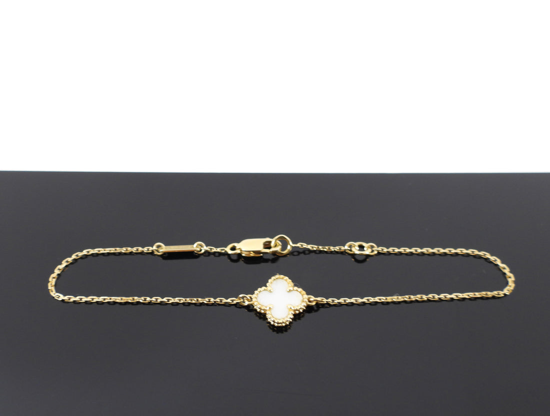 Van Cleef & Arpels Sweet Alhambra Bracelet 18k Yellow Gold and MOP