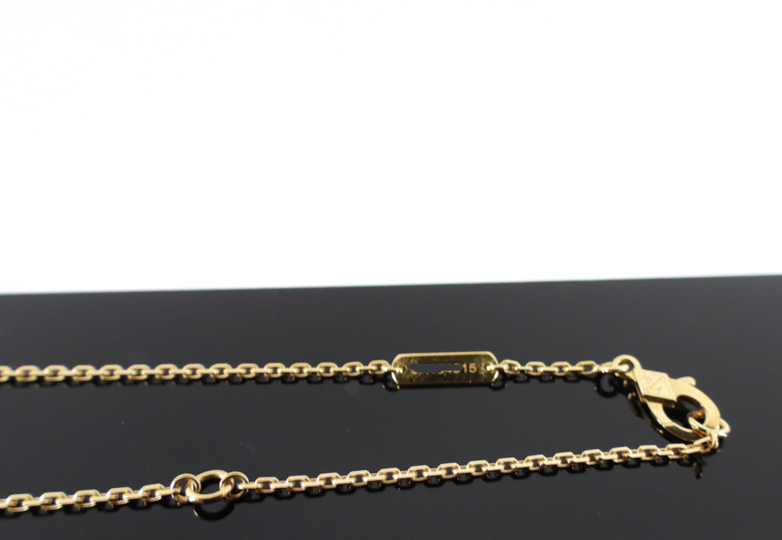 Van Cleef & Arpels 18k Yellow Gold Vintage Alhambra Malachite Necklace