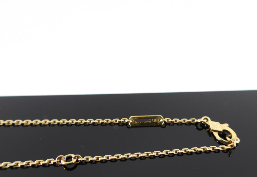 Van Cleef & Arpels 18k Yellow Gold Vintage Alhambra Malachite Necklace