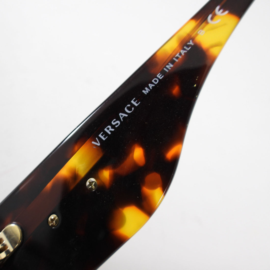 Versace Brown Oversized Round Medusa Tortoise Sunglasses