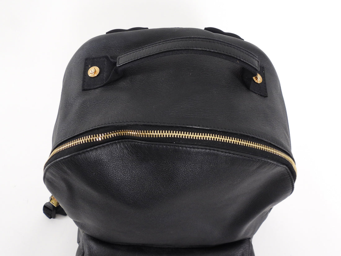 Versace Medusa Icon Black Calfskin Leather Unisex Backpack