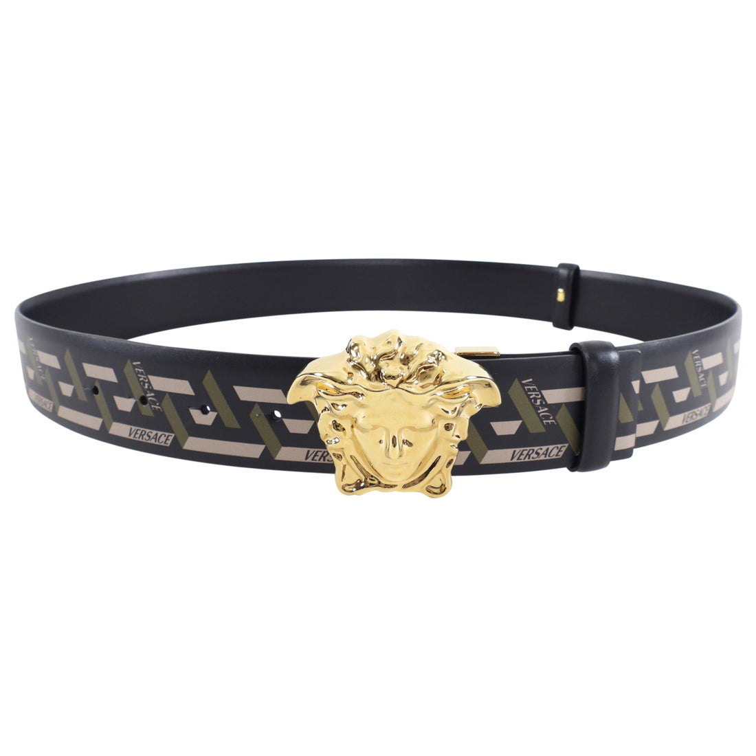 Versace Black Leather Reversible Medusa Belt 90 36 – I MISS