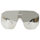 Versace Grey Mirror Gold Medusa Biggie Mask Sunglasses