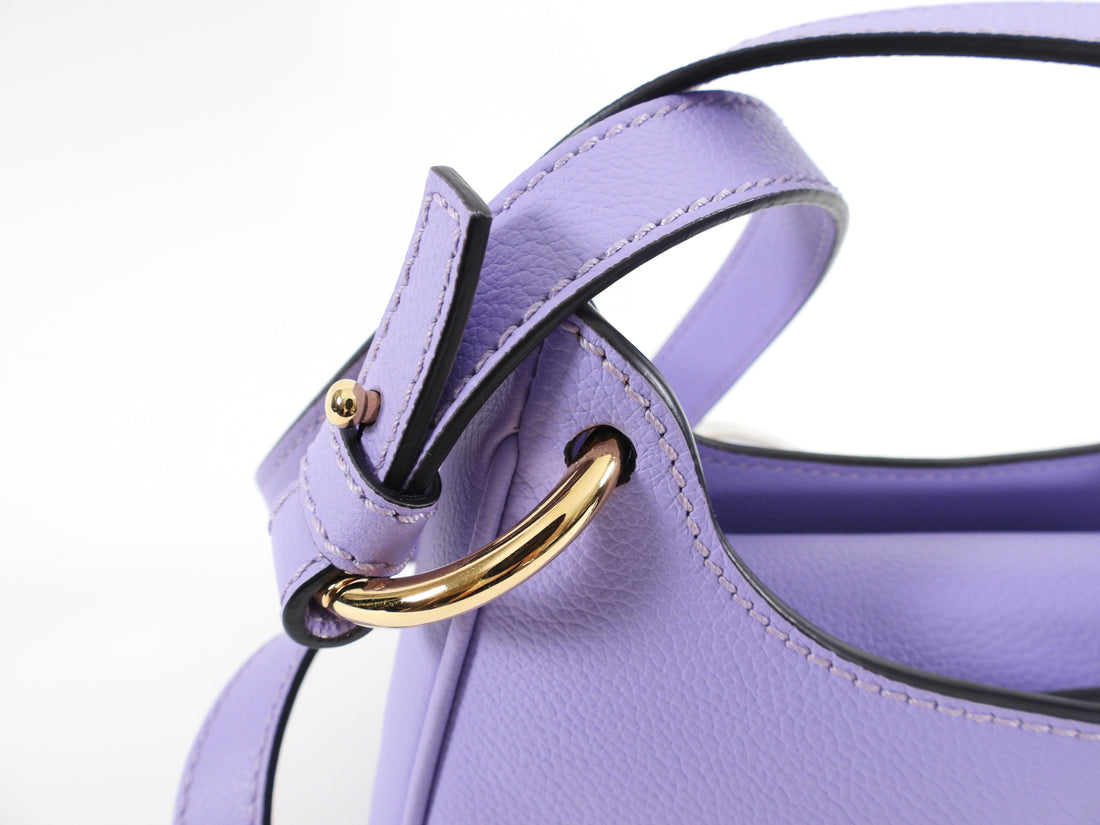 Versace Lilac Purple Mini Medusa Head Crossbody Bag