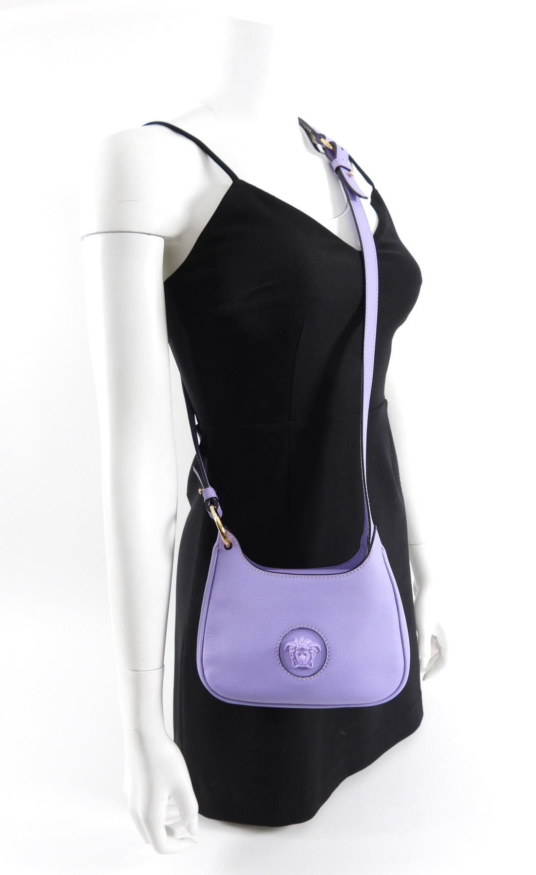 Versace Lilac Purple Mini Medusa Head Crossbody Bag – I MISS YOU VINTAGE