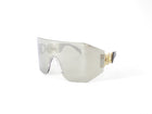 Versace Grey Mirror Gold Medusa Biggie Mask Sunglasses